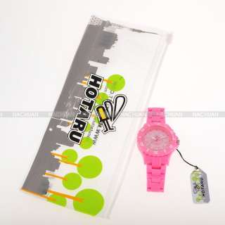 10 Colors HOTARU Jelly Plastic Quartz Men Women Lady Sport Wrist Watch 