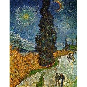   Avec Cypres   Poster by Vincent Van Gogh (27.5 x 38.5)