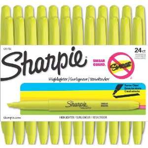   Highlighters, Fluorescent Yellow, 24 Highlighters (1761732) Office