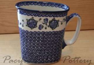 Polish Pottery CA BLUE POPPY stoneware Milk Pitcher  