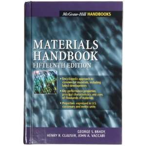 McGraw Hill DR 52 Hard Cover Materials Handbook, 15th Edition 2002 
