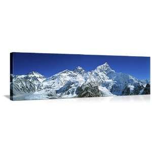   snowcapped mountains, Himalayas, Khumba Region, Nepal (48 in x 16 in