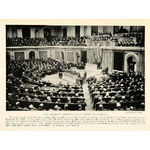  1923 Print President Warren G. Harding Address Speech 