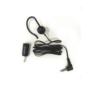  Monaural Earphone 3.5 Foot Cord 1/8 & 3/32 Adaptor 