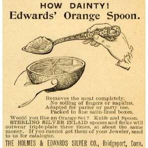  1892 Ad Holmes Edwards Silver Inlaid Dainty Orange Fruit 