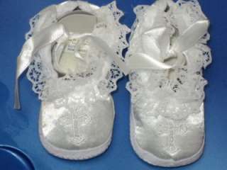 Baby Girls White Christening Baptism Shoes/207/ Size 1  