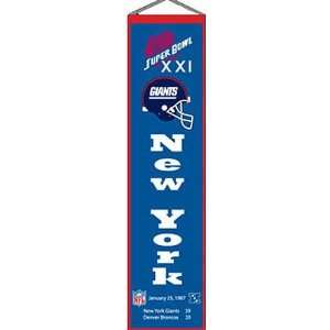  New York Giants Super Bowl XXI Champions Royal Blue 