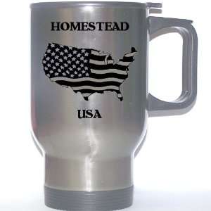  US Flag   Homestead, Florida (FL) Stainless Steel Mug 
