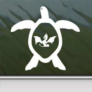  Dragon Honu Honu Sea Turtle White Sticker Laptop Vinyl 