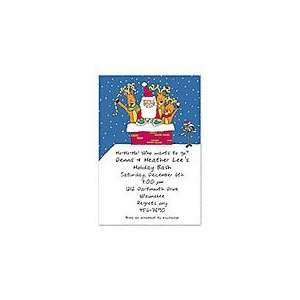  Up on the Housetop Holiday Invitations Health & Personal 