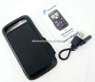 OEM PowerSkin HTC Sensation 4G Premium Black 1500mAh Battery Charger 