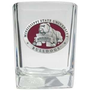  Mississippi State Bulldogs Mascot Logo Square Shot Glass 