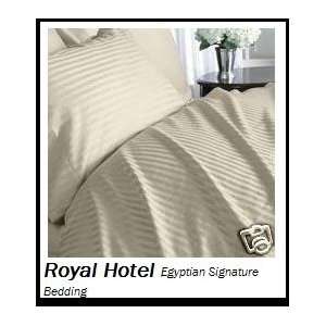  Royal Hotels Striped Beige 1400 Thread Count 3pc California 