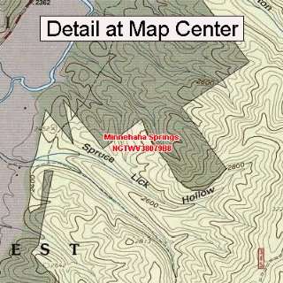  USGS Topographic Quadrangle Map   Minnehaha Springs, West 