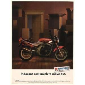   GS500E Motorcycle Doesnt Cost Much Print Ad (18559)
