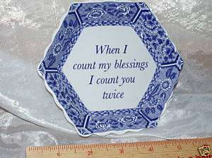 FRIEND Gift Count MY BLESSINGS Spode Dish 2008 TRAY  