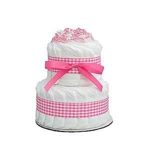  Mini Pink 2 Tier Diaper Cake Baby