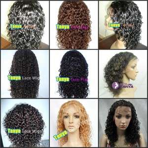 20 Front Lace Wig India Remy Hair Curly Medium     