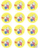 MAX and RUBY Edible Image CUPCAKE Icing Toppers Party  
