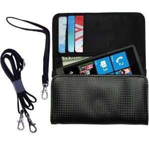  Black Purse Hand Bag Case for the HTC HD3 with both a hand 
