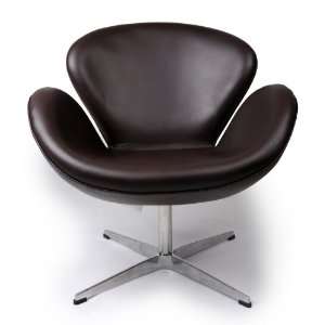  Swan Chair, Choco Brown Aniline Leather