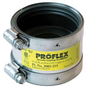    215 2 Inch Proflex Reducing Coupling For Cast Iron, Plastic Or Steel
