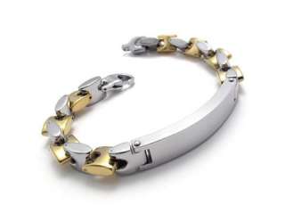 Mens Silver Gold Stainless Steel Bracelet Chain #U20026  