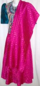 Teal Pink Emb Indian Girl Lengha Choli Sari Skirt Belly Dance Set S 30 