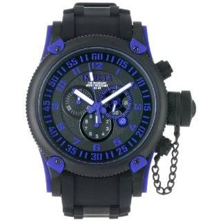 Invicta Mens 0518 Russian Diver Chronograph Black Polyurethane Watch