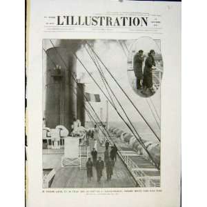  Laval Ile De France New York Ship French Print 1931