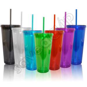 WHOLESALE LOTS OF INSULATED ACRYLIC TUMBLER 20 OZ LID  