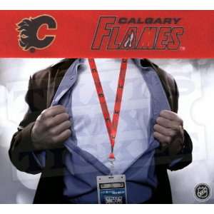 Calgary Flames NHL Lanyard Key Chain with Ticket Holder  