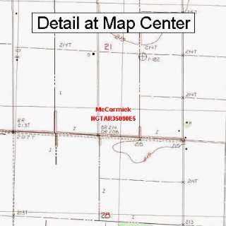   Topographic Quadrangle Map   McCormick, Arkansas (Folded/Waterproof