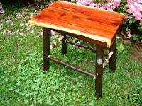 CEDAR/HICKORY/twisty DOGWOOD Log Table~furniture/bench  