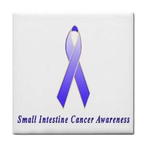  Small Intestine Cancer Awareness Ribbon Tile Trivet 