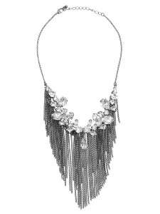 NEW GUESS MARCIANO LUXE KILL CRYSTAL FRINGE NECKLACE  