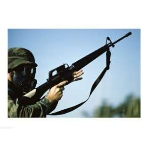  Marksman M 16 Rifle 24.00 x 18.00 Poster Print