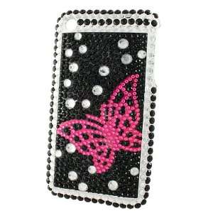  Bling Pink Butterfly iPhone 3G Case Electronics
