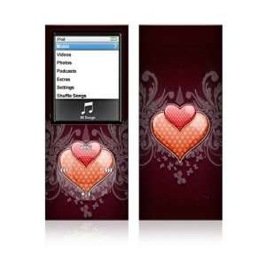  Apple iPod Nano 4G Decal Skin   Double Hearts Everything 