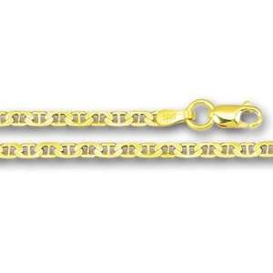  10K Yellow Gold Mariner Link Chain (Width 2.3mm) 16 Inch 