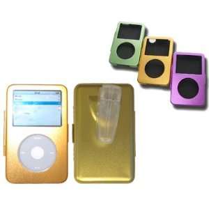  iSafe Aluminum Case for iPod Video w/Belt Clip   GOLD  