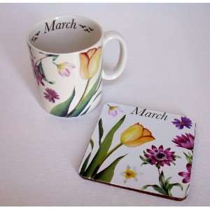  Flowers of the Month Mug & Coaster set