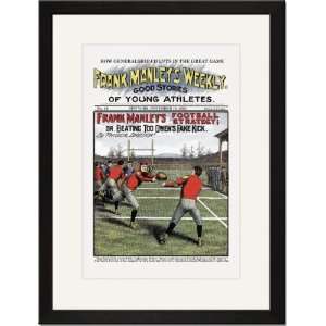  Black Framed/Matted Print 17x23, Frank Manleys Football 