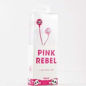 iWorld Pink Rebel Ear Buds   Compatible With Apple IPod/IPhone and  