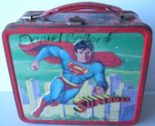 S038 Superman Metal Lunch Box Aladin 1978  