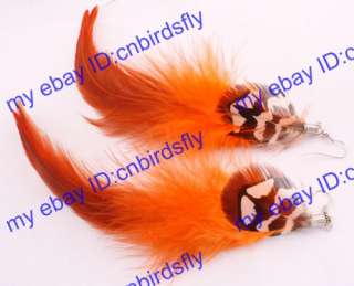   Dangle Extra long peacock Feather Earrings Stylist jewellry New  