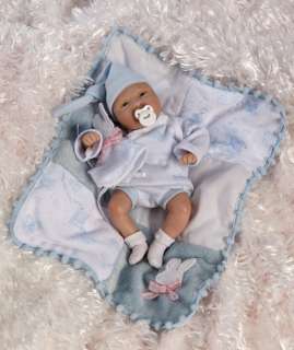 Peapod Nursery Lil Boy Blue   Cute Baby Doll in Resin  