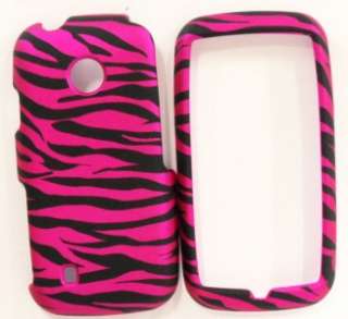 LG Cosmos Touch VN270 Verizon HARD Case Skin Cover Hot Pink Zebra 