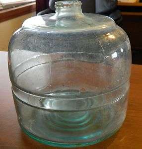 1913 Green Kerosene Glass Round Jug  