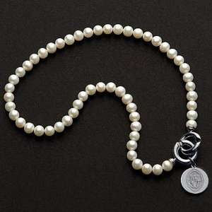 Johns Hopkins Pearl Necklace with Sterling Silver Charm  